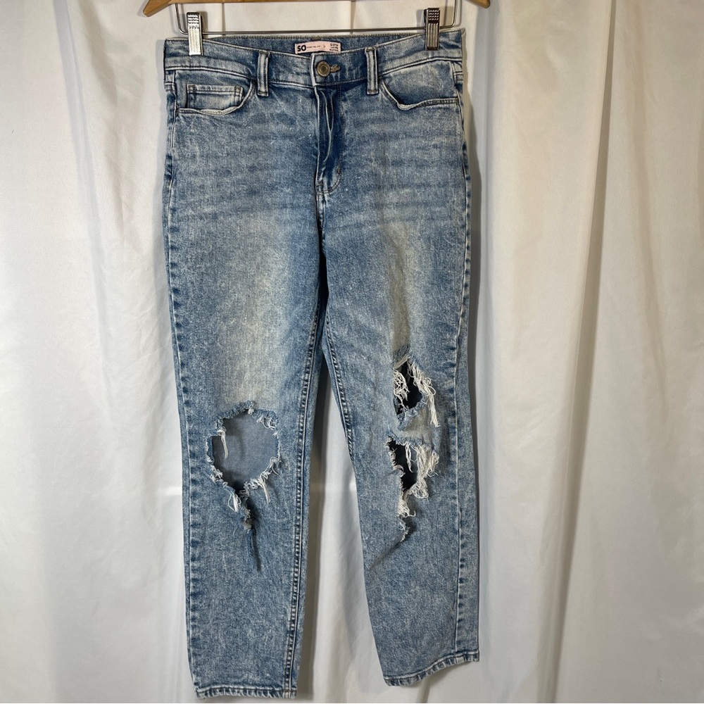 Distressed SO Low Rise Boyfriend Jeans- 5/27W
